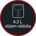 4,3l objem nádoby